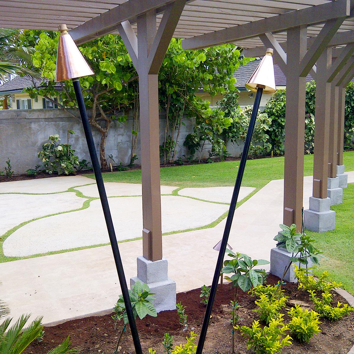 Citronella Kerosene Copper Tiki Torch hawaiian tiki torch