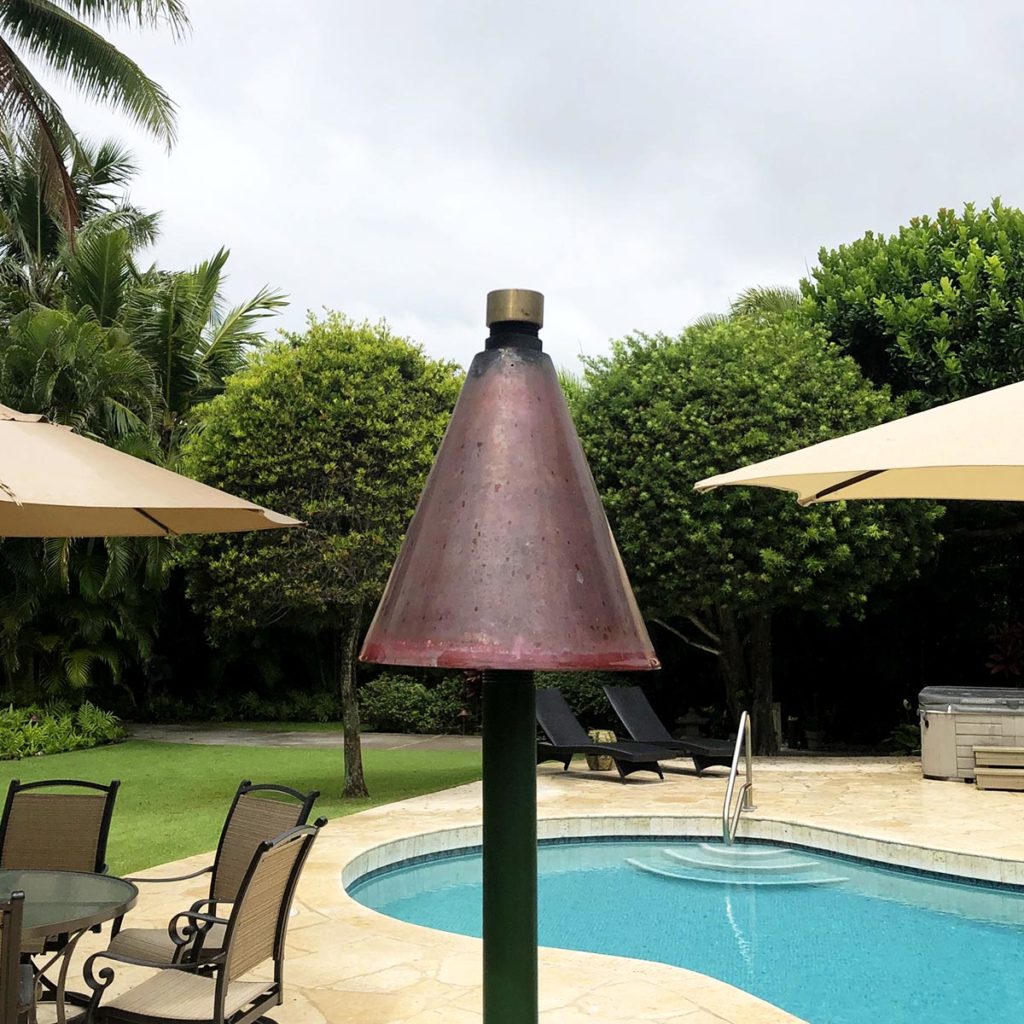 Traditional Copper Hawaiian Tiki Torch - Tiki Torches from Hawaii