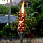 Flower Natural Gas Stainless Steel Tiki Torch flower tiki torch