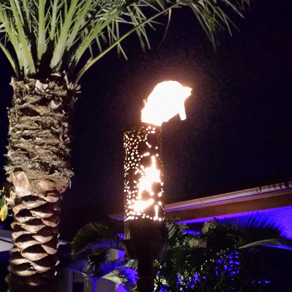 Flower Propane Gas Stainless Steel Tiki Torch flower tiki torch