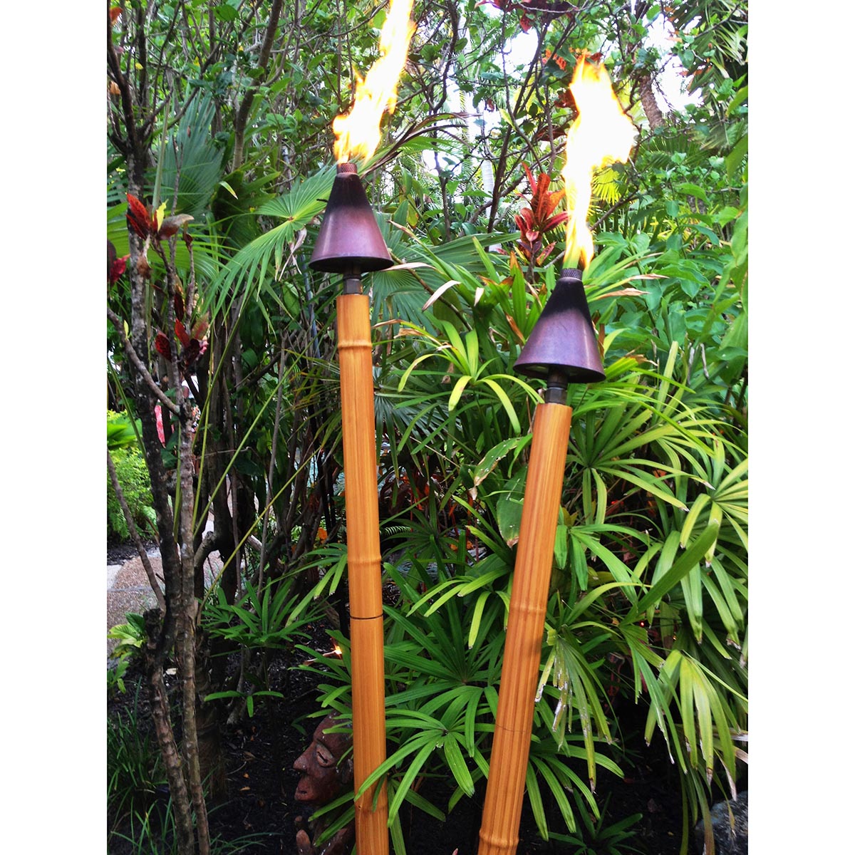 Traditional Copper Hawaiian Tiki Torch - Tiki Torches from Hawaii