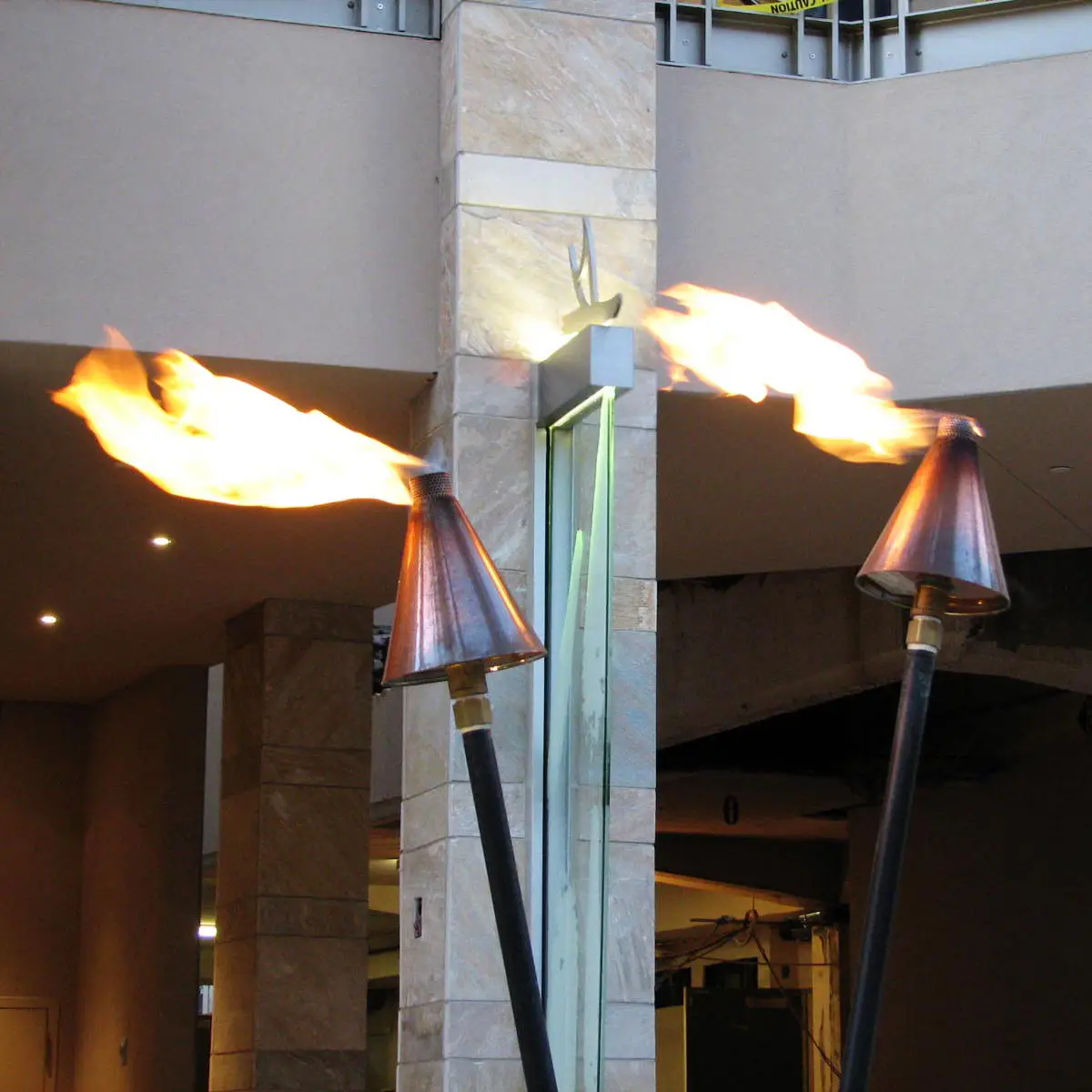 Traditional Copper Hawaiian Tiki Torch Natural Gas hawaiian tiki torch