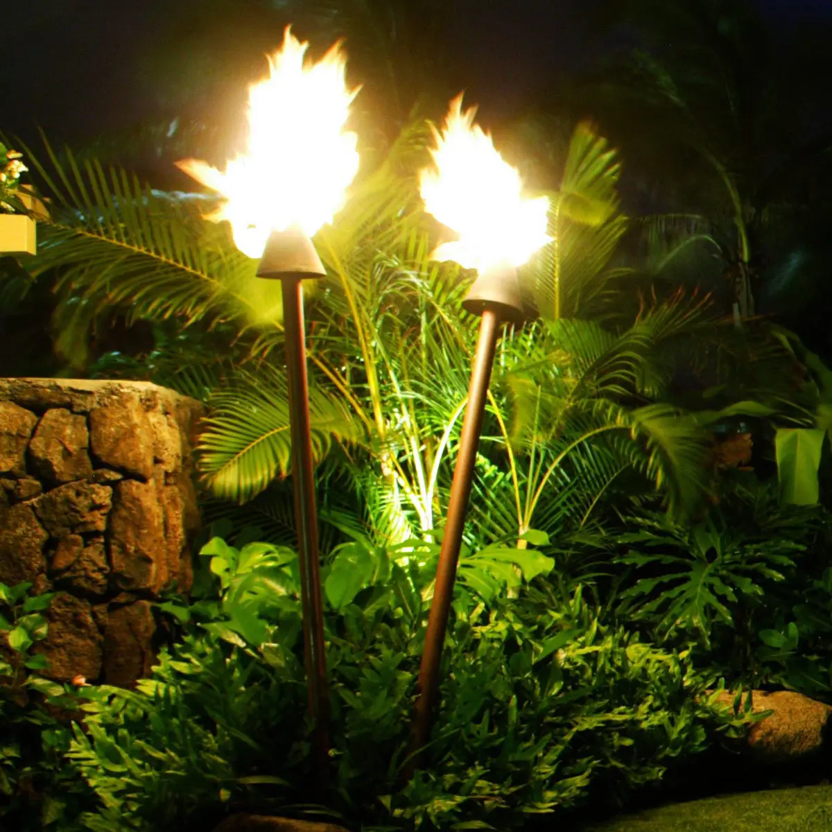 Traditional Copper Hawaiian Tiki Torch Propane hawaiian tiki torch