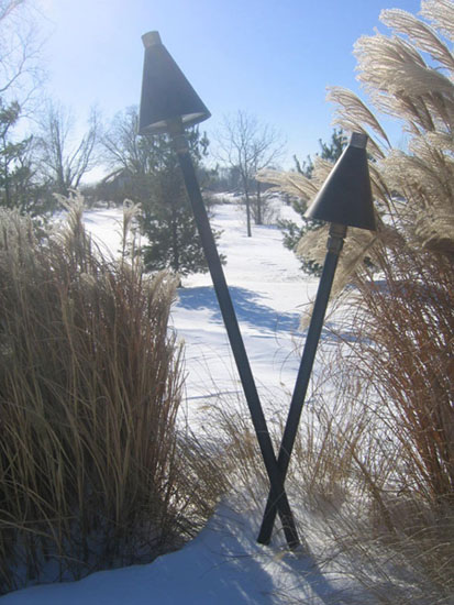 Natural Gas Tiki In Indiana Snow tiki torch gallery