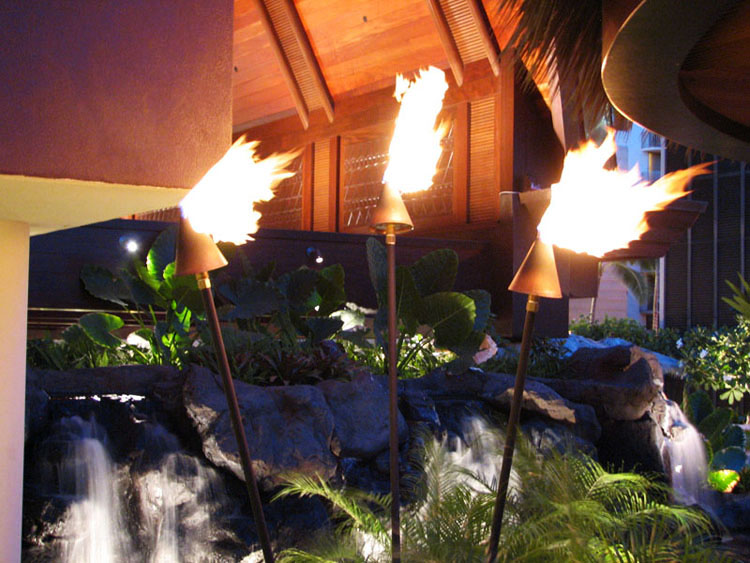 Tiki Torches At Outrigger Reef Hotel Waikiki Oahu tiki torch gallery